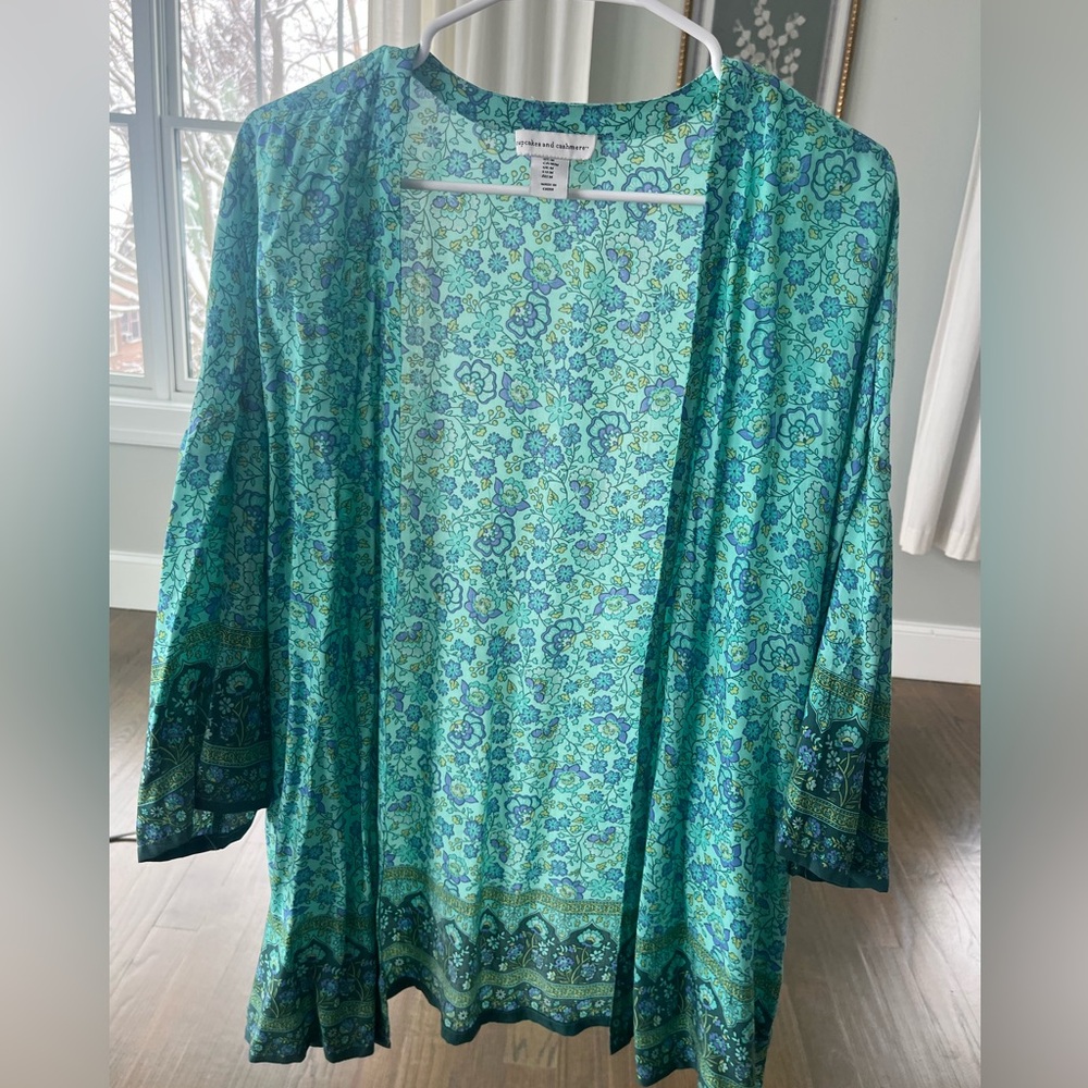 Kimono / Beach Cover Up 🩵 Teal / Periwinkle / Seafoam / Turquoise